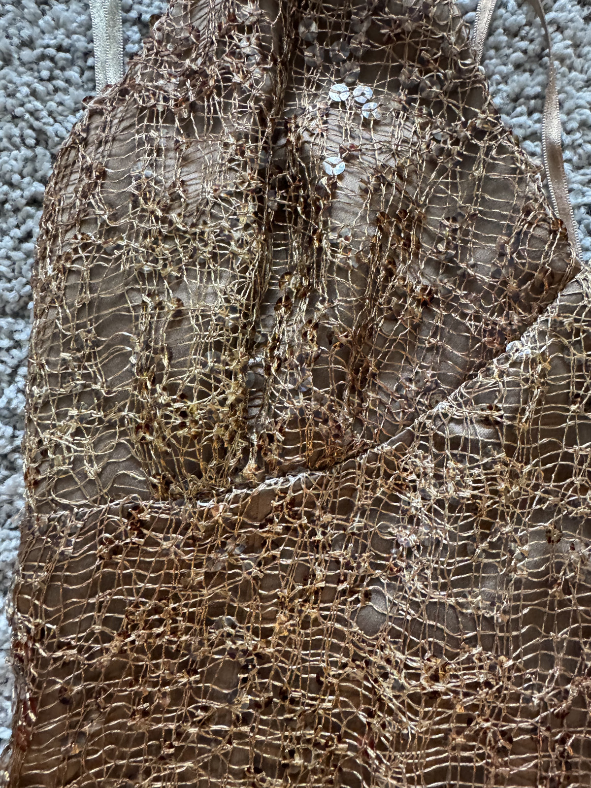 Vintage Kay Unger Sequin Backless Dress