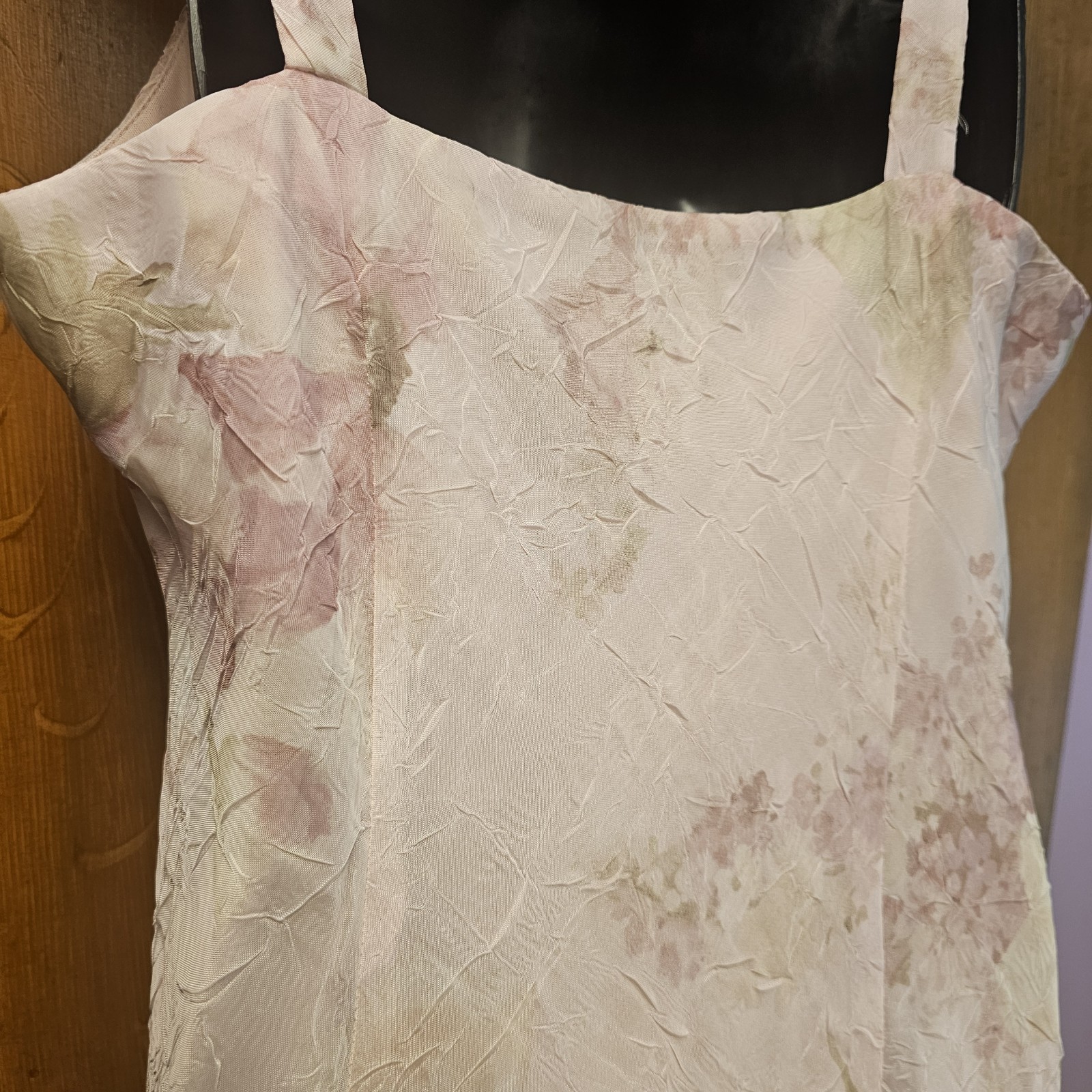 VTG 90s Y2K Fairy Floral Dress R&M Richards Pale Pink Chiffon Appx Sz L Coquette
