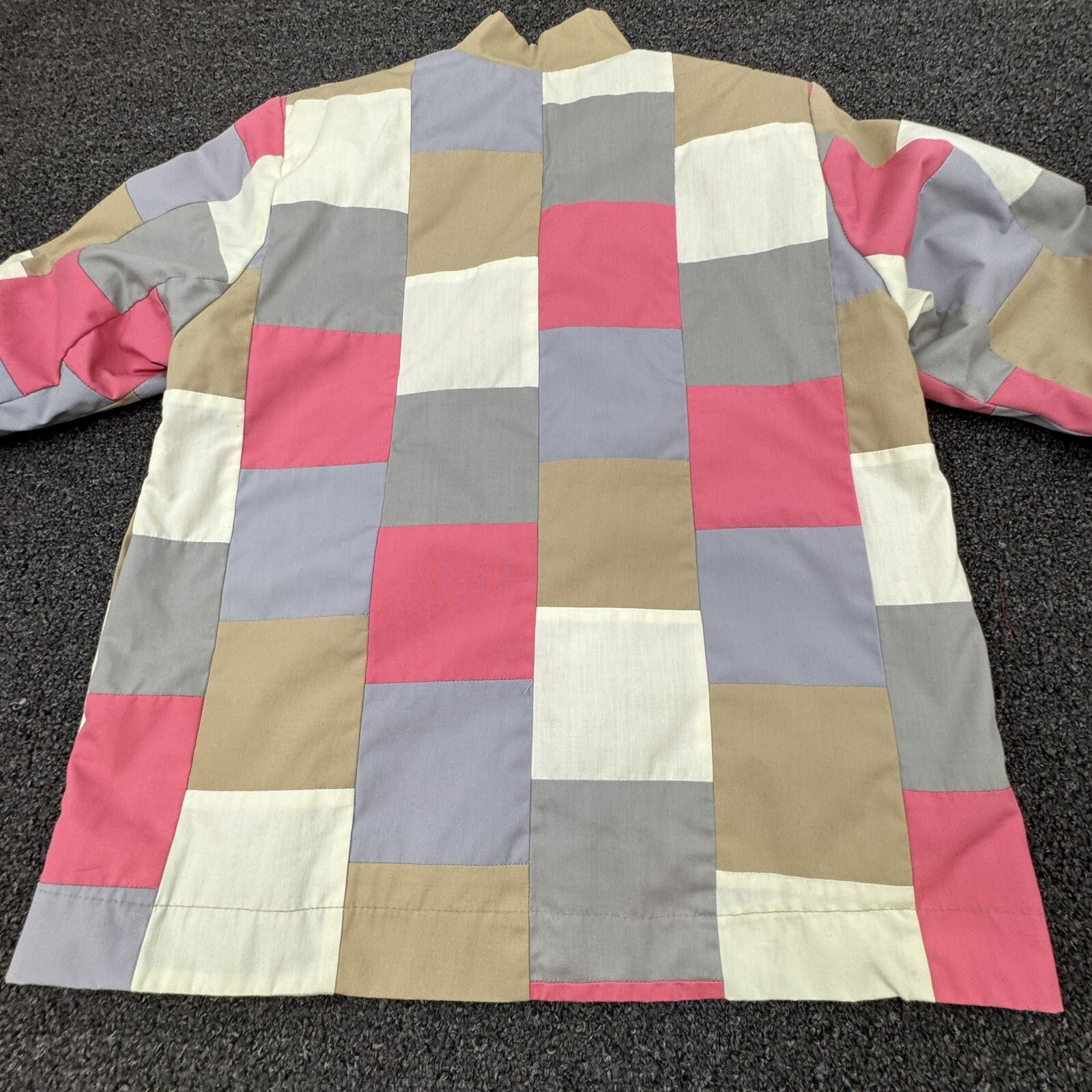 Marguerite Rubel Vintage 1980s Multicolor Pastel Bomber Jacket Patches Women 10