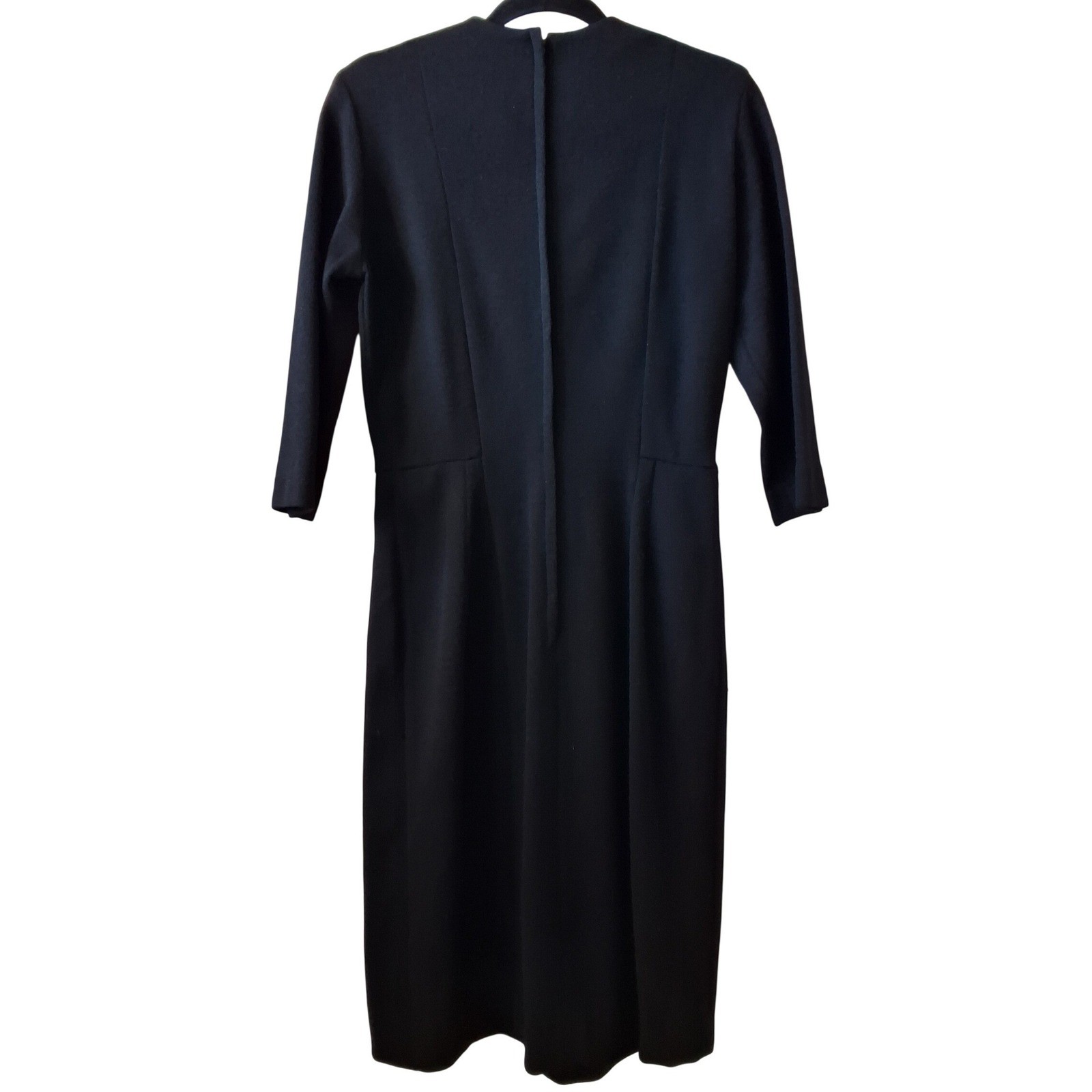 L’Aiglon Vintage Wool Sheath Dress 3/4 Sleeve Union Made 1950s 60s Rare
