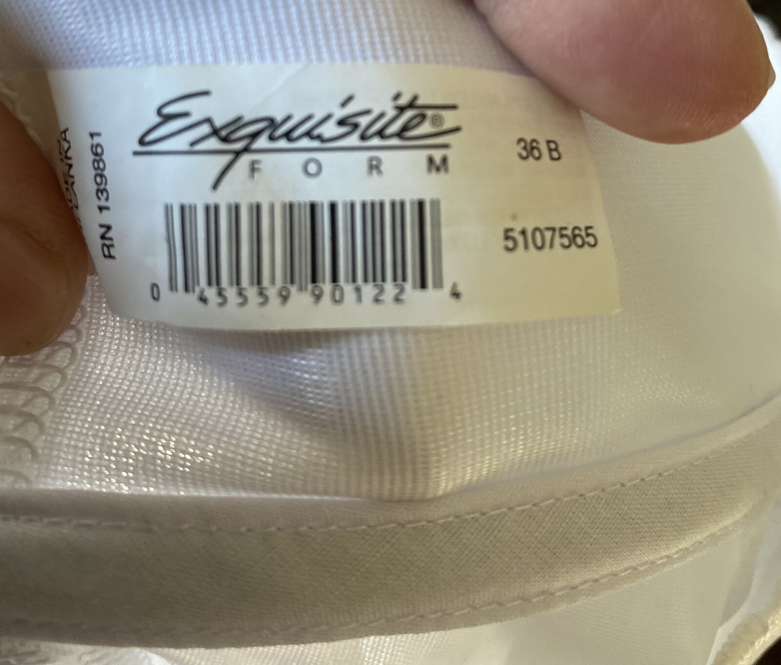 EXQUISITE FORM Wire-Free COTTON Blend FULLY Bustier/Corset Bra White Sz 36B