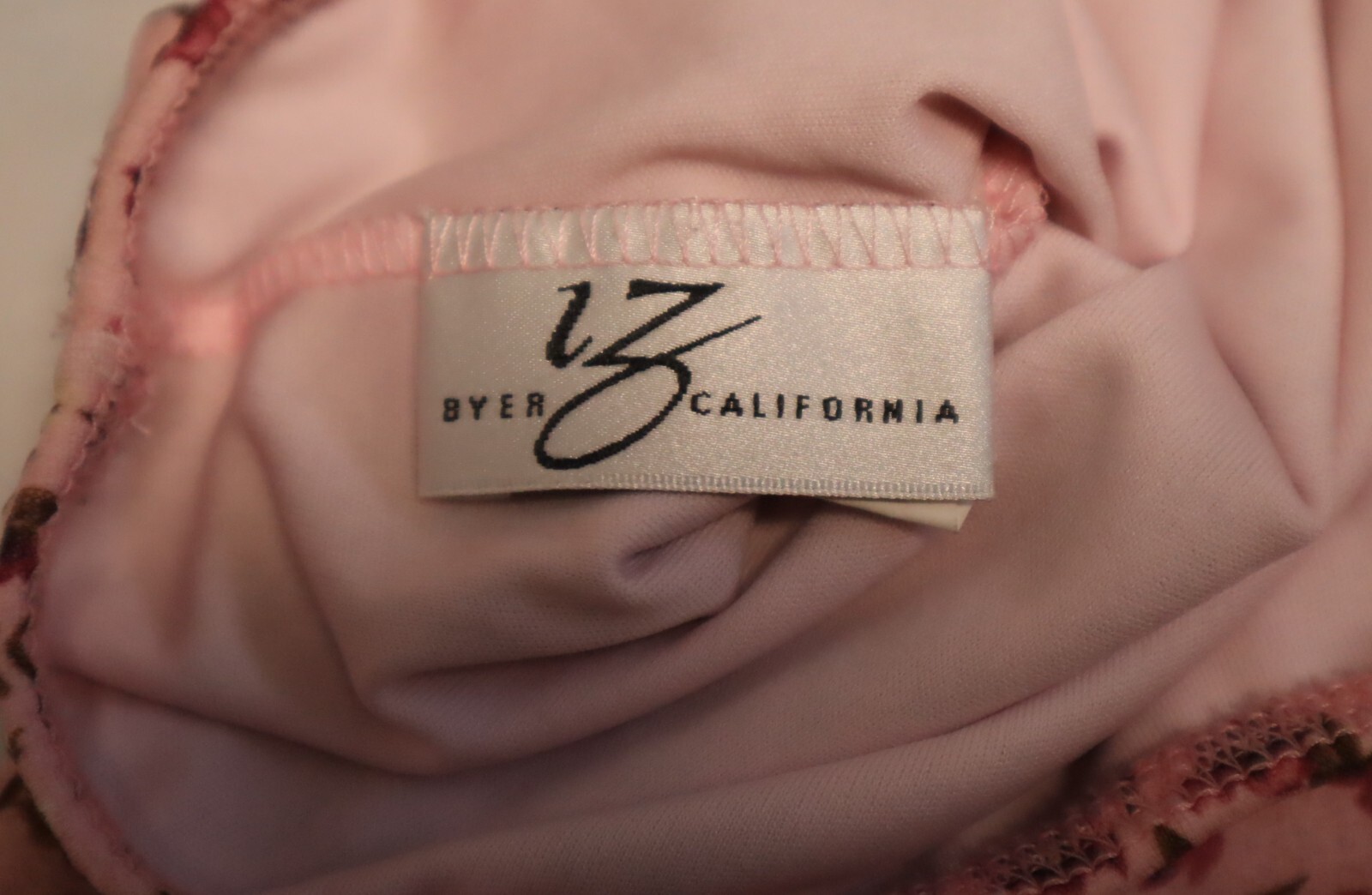 Vintage 1980s IZ BYER California floral pink pull on skirt size M (USA)