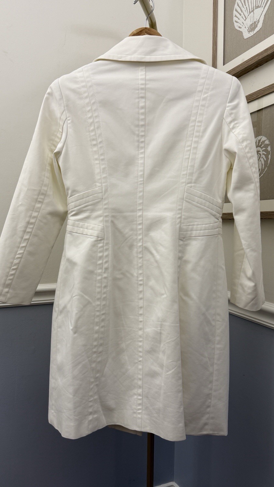 ⭐GEORGIOU STUDIO | Women’s Small | IVORY | Trench Coat
