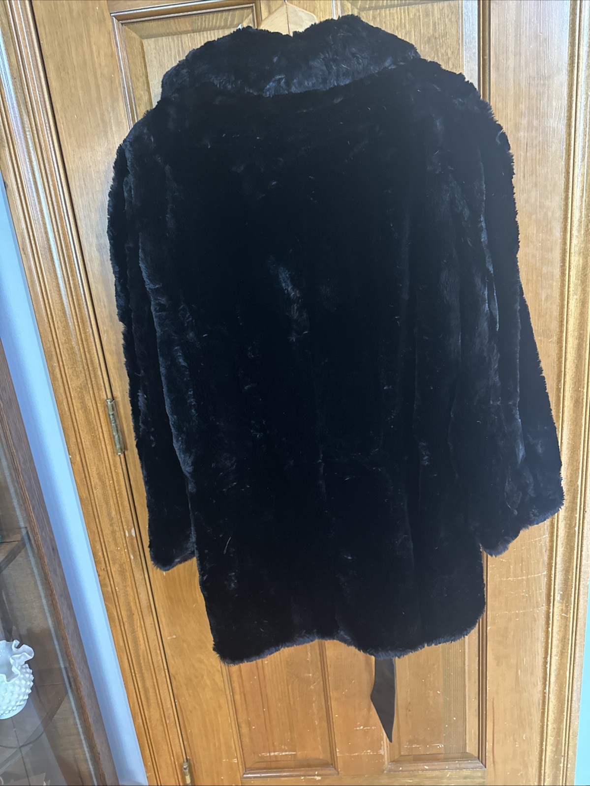 Vintage Sheared Black Mink And Leather Coat