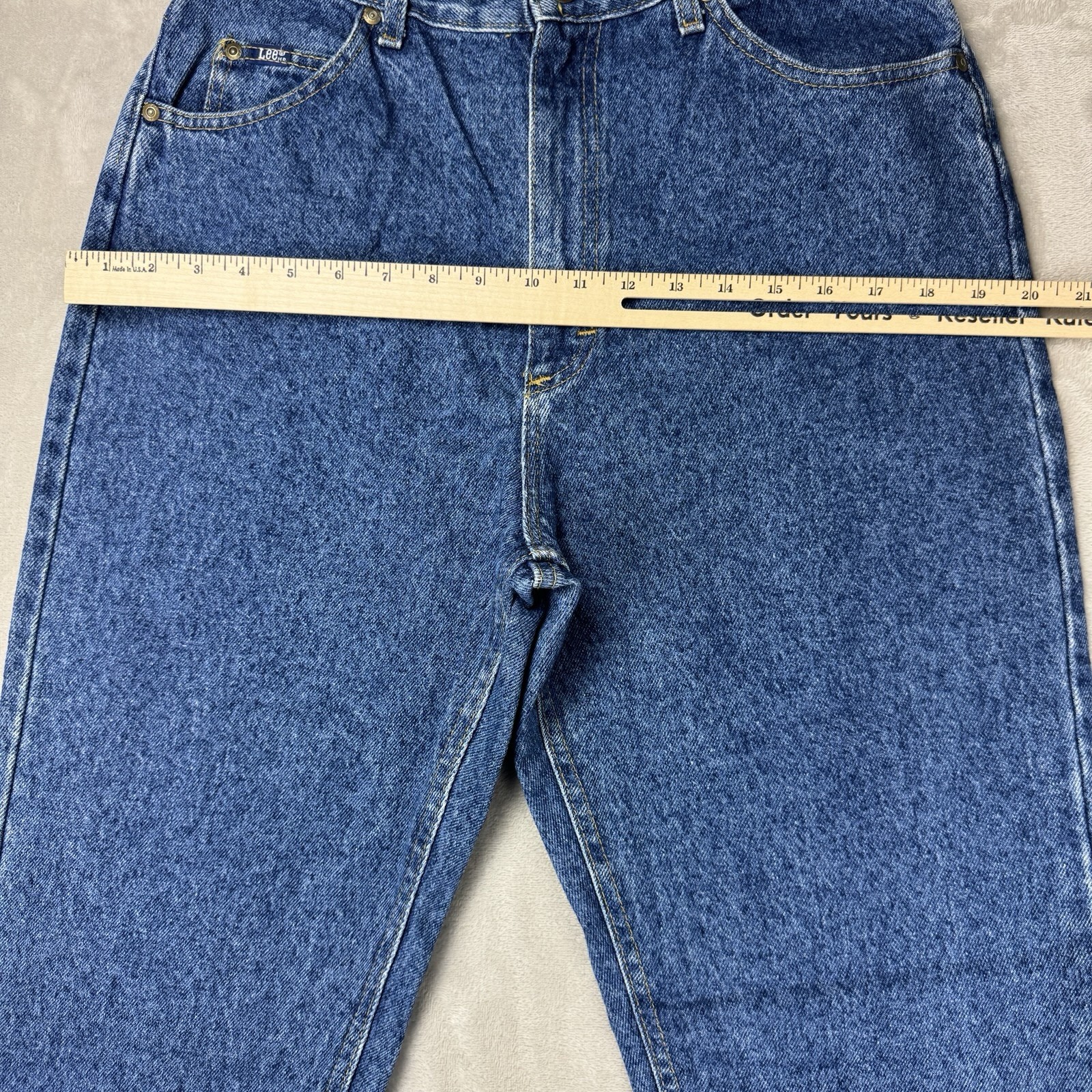 Vin Lee USA Yoke High Rise Utility Carpenter Mom Jeans Women’s 12 Long (29×33)