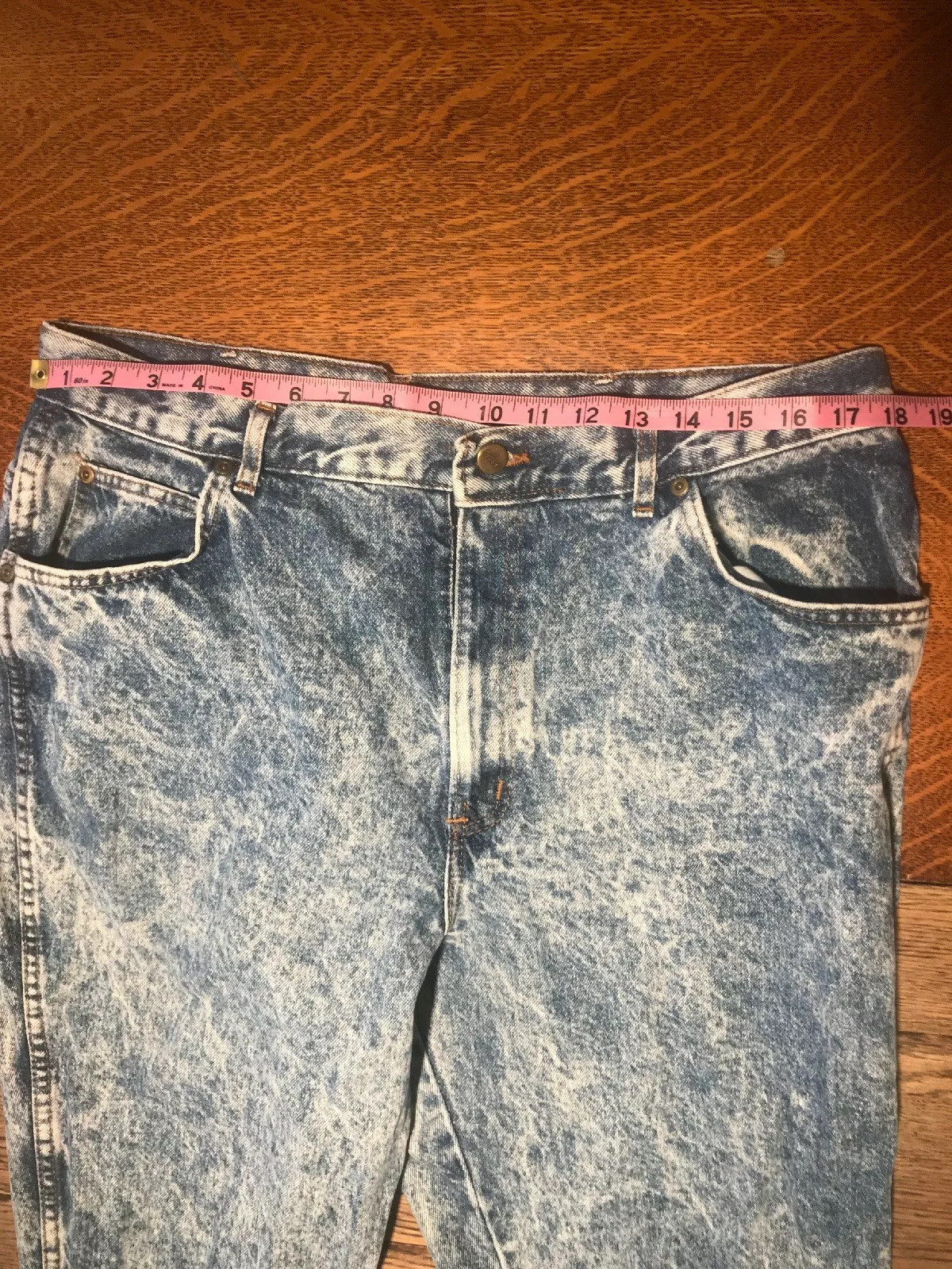 Vintage Chic Acid Wash High Waist Mom Jeans Denim Women’s 22 WP Tapered Ankle