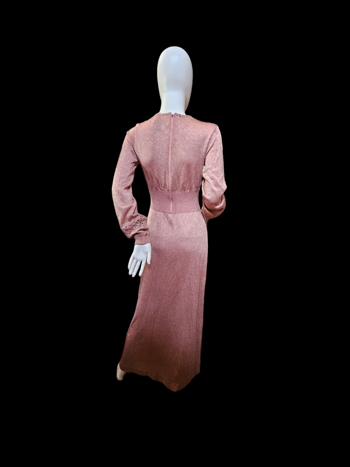 Vintage 70’s Wenjilli Knit Maxi Dress Size 11/12