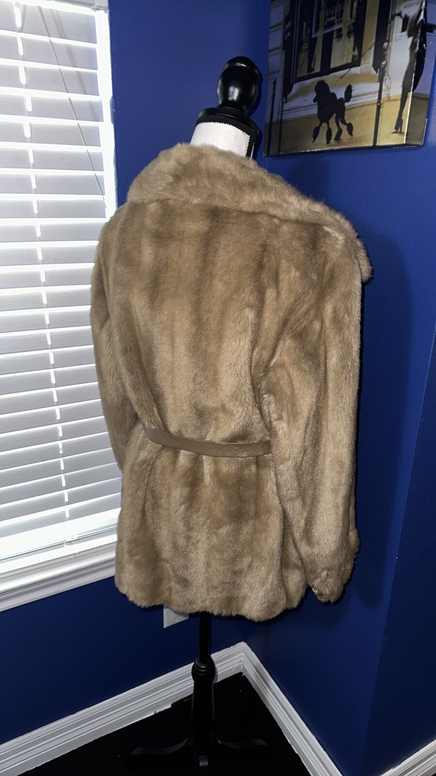 Vintage 1960s Grandella Sportowne Women’s Brown Faux Fur Coat Size S