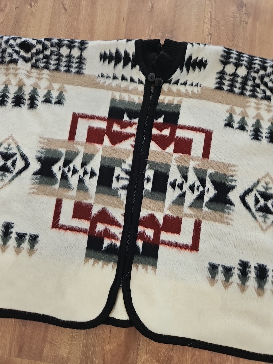 Tejidos Chalampuente Alpaca Wool Otavalo Ecuador Sweater Poncho Shawl One Size
