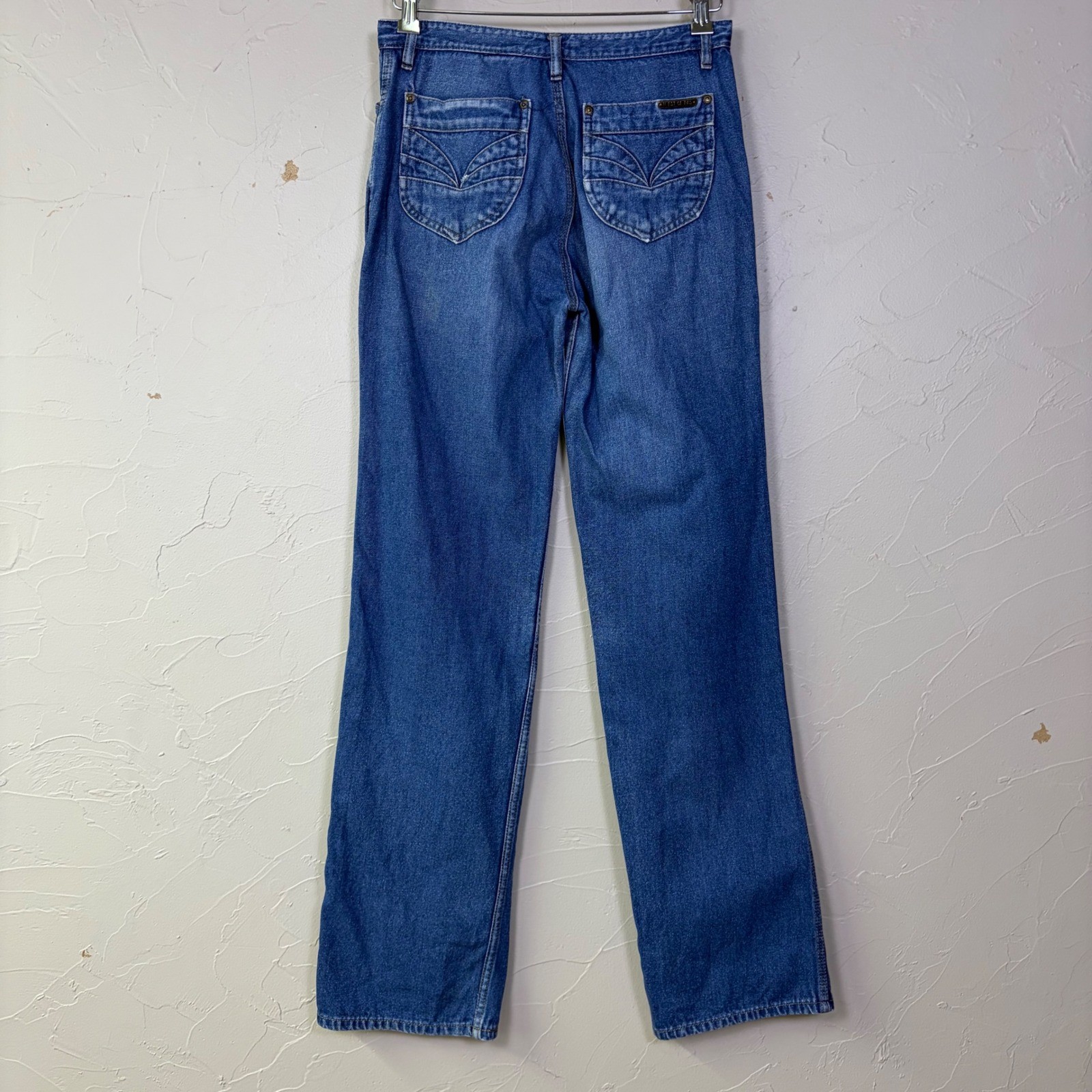 VTG 70s Nest Ce Pas High Waisted Flare Jeans Western Disco Denim 28×32 11/12