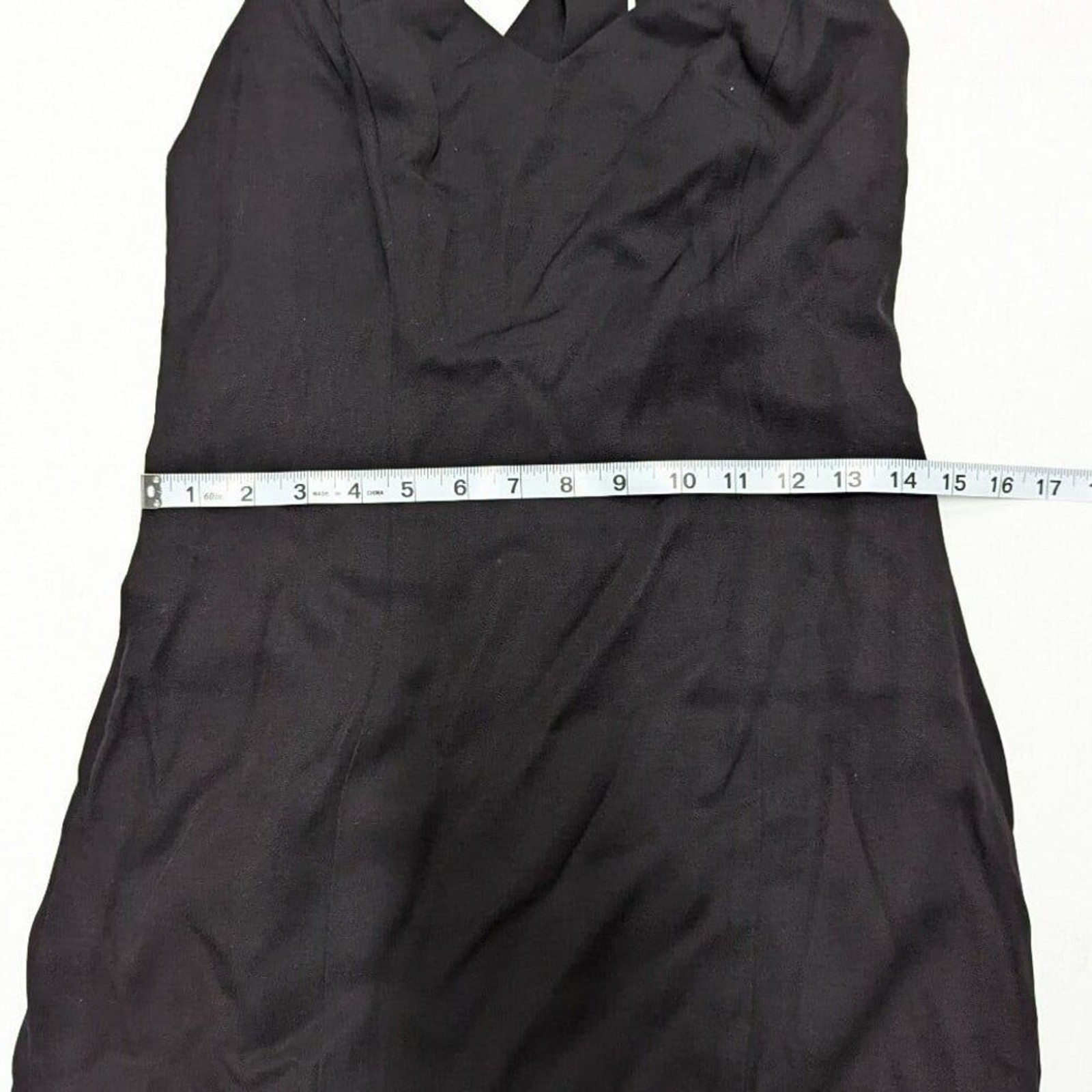Vintage Minimalist LBD Strappy Mini Black Dress Miss Ashlee California Size 6