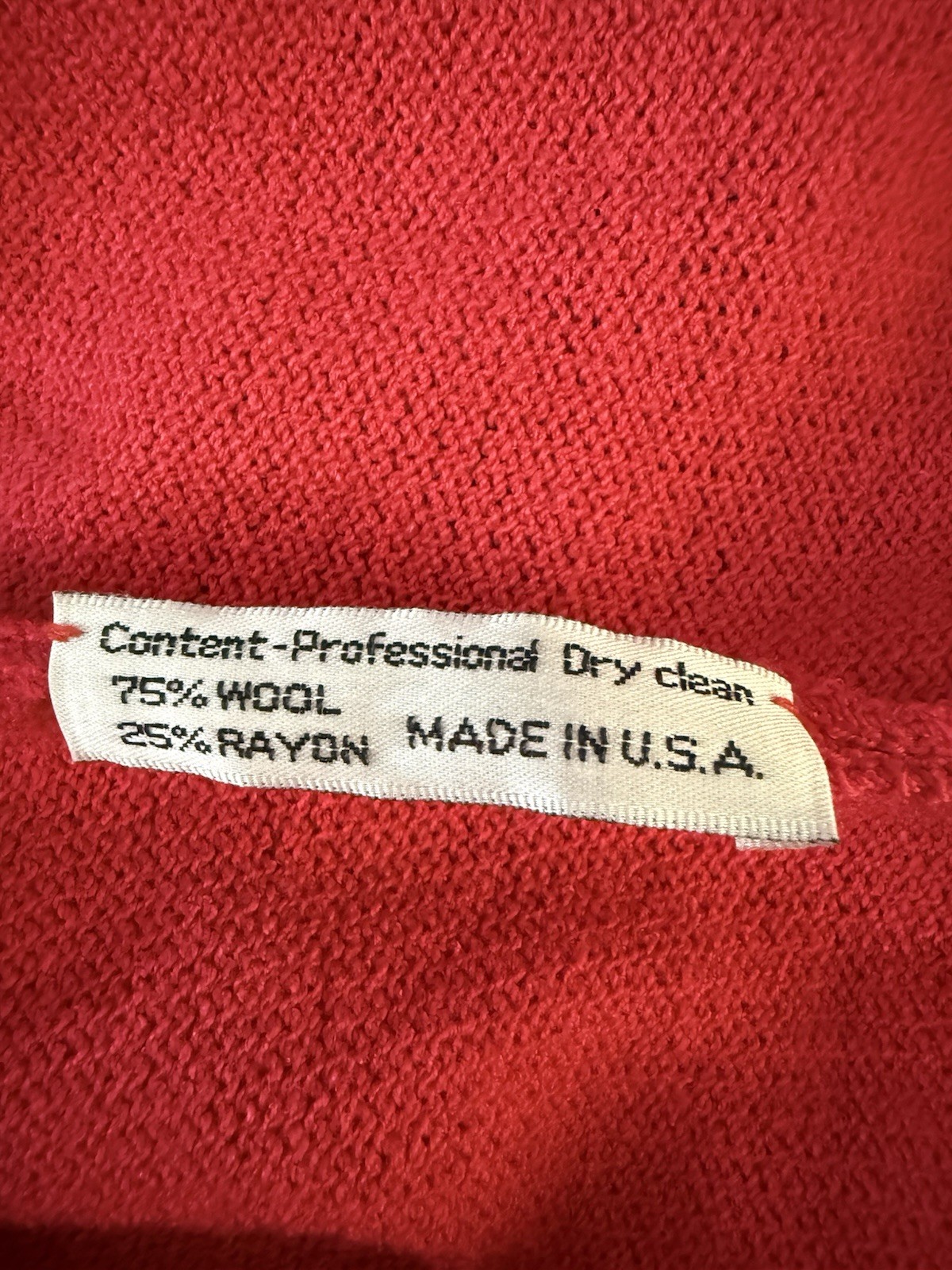 Vintage Don Sayers for Wellmore Dress 10 Pink Black Colorblock Knit Rayon Wool