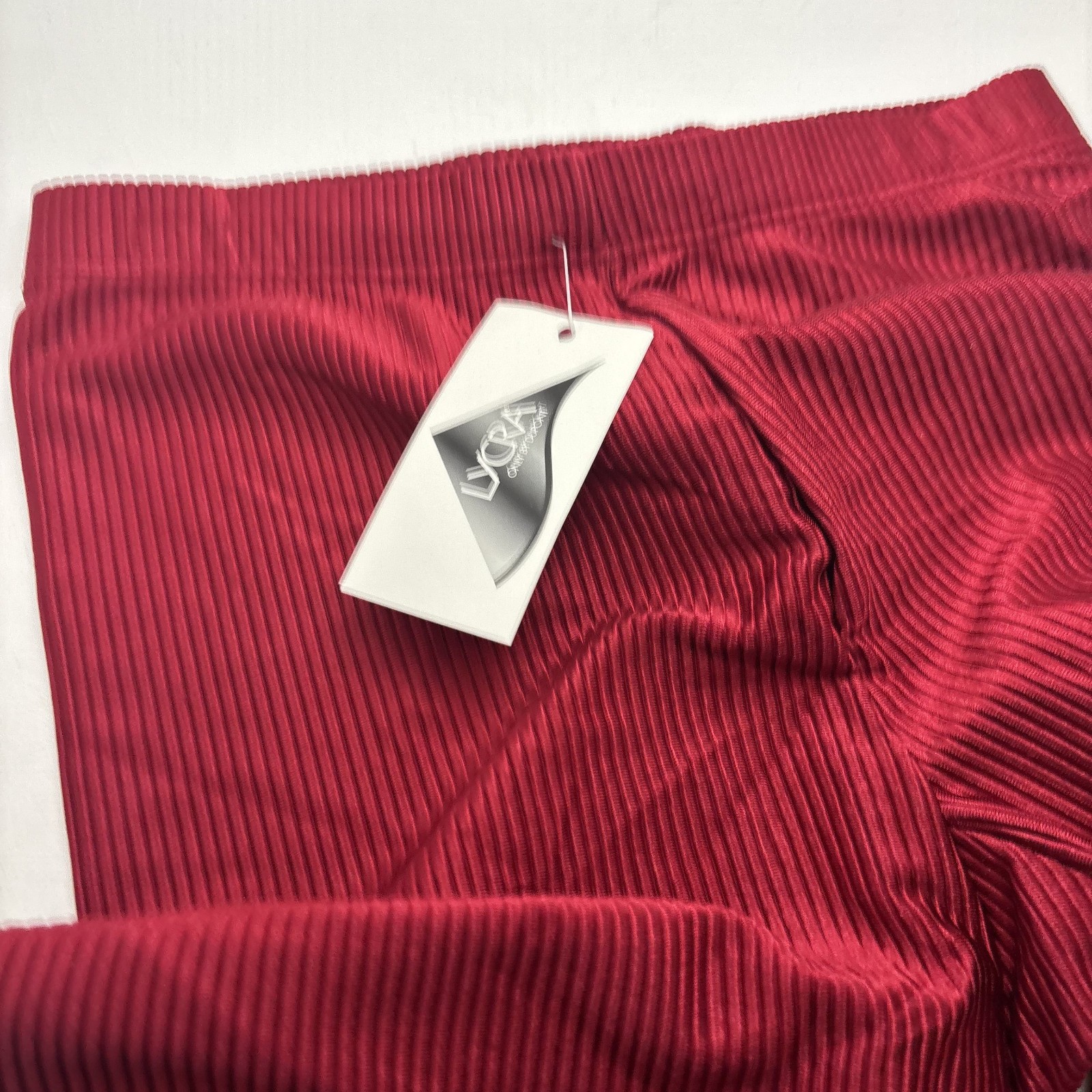 Candy Jay Burgundy Ribbed Leggings 80s-90s / Glossy Retro Activewear / Size S