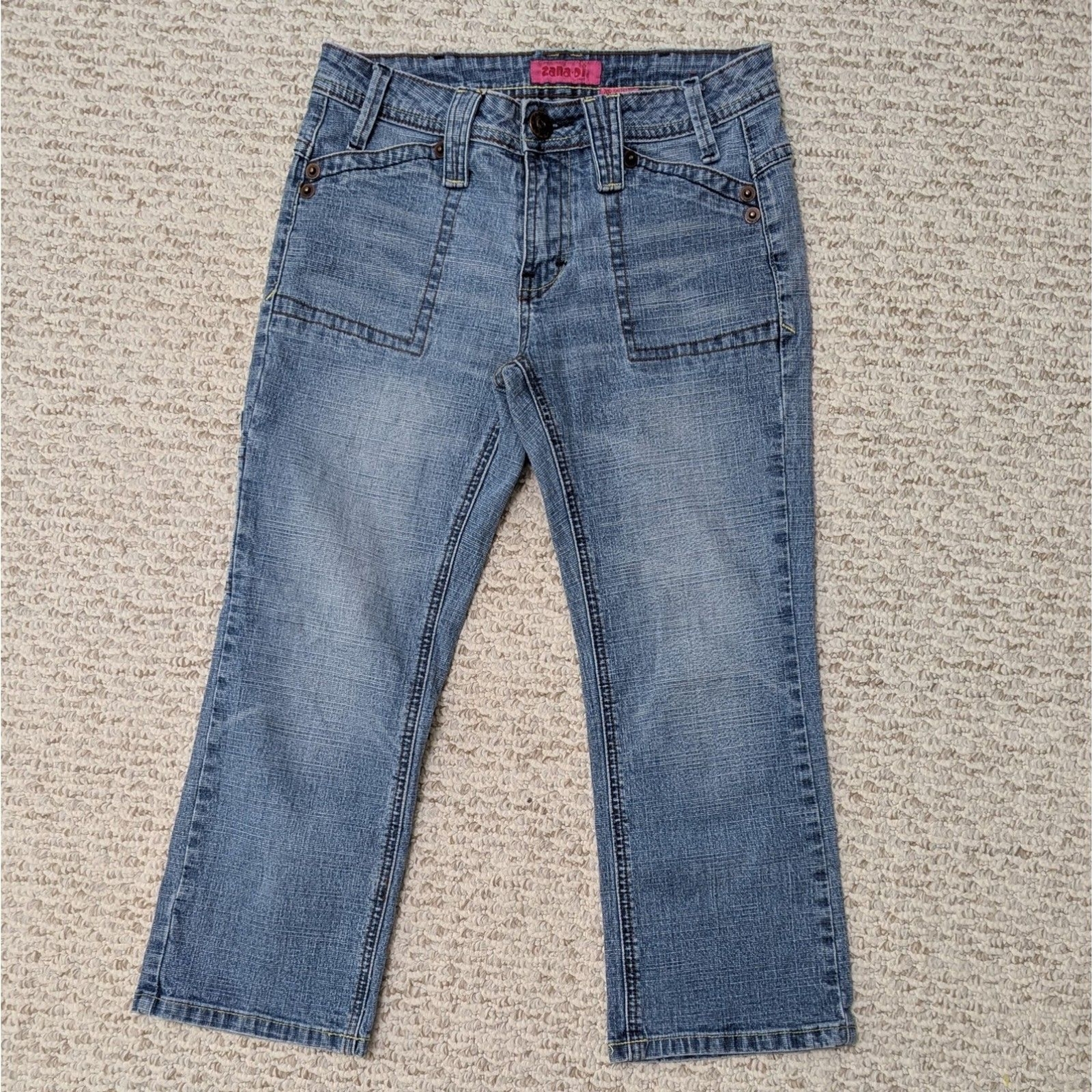 Vintage Zana Di Womens Sz 5 Capri Stretch Jeans Y2K Casual Utility Summer
