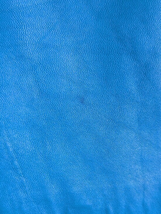 Vintage 80s Michael Hoban North Beach Leather Mini Skirt 5/6 Cobalt Blue Biker