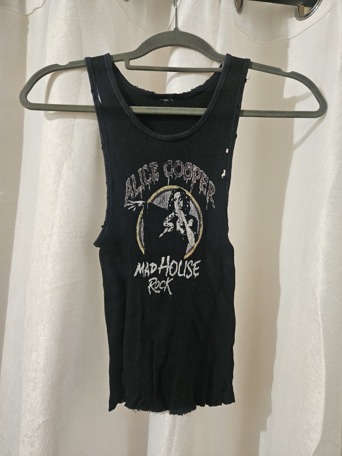 ALICE COOPER Vintage Tank Top Paperthin Retro 80s Ripped Rocker 70s Music Merch