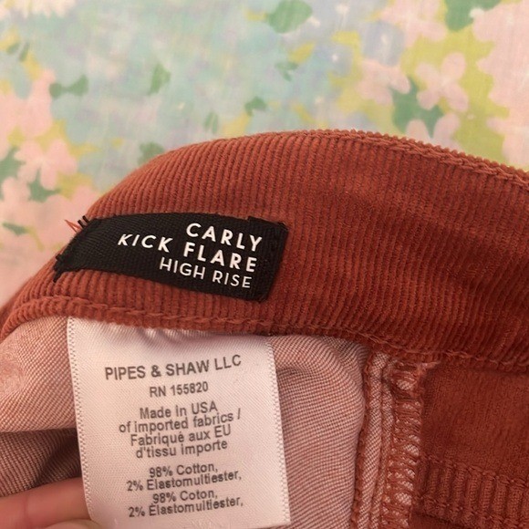 Veronica Beard | Carly Kick Flare Rust Brown Western Bootcut Corduroy Pant Sz 23