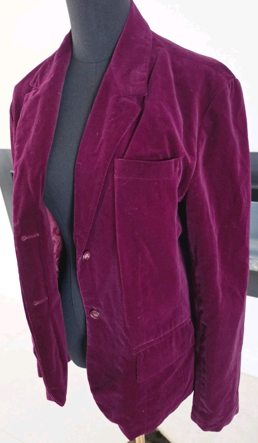 VTG Prestige of Boston Velvet Blazer Dark Acadamia Preppy Old Money Gorpcore 12
