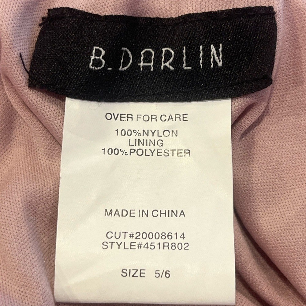 B DARLIN Vintage Pink Off the Shoulder Sequin Body Con Dress