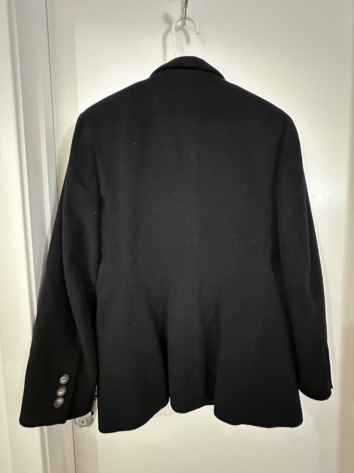Vintage Classic Dimensions Black Wool Cashmere Button Blazer Jacket Women Size 8