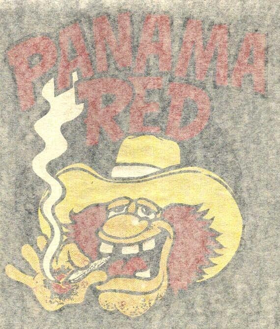 PANAMA RED vintage 70s iron on t shirt transfer full size NOS