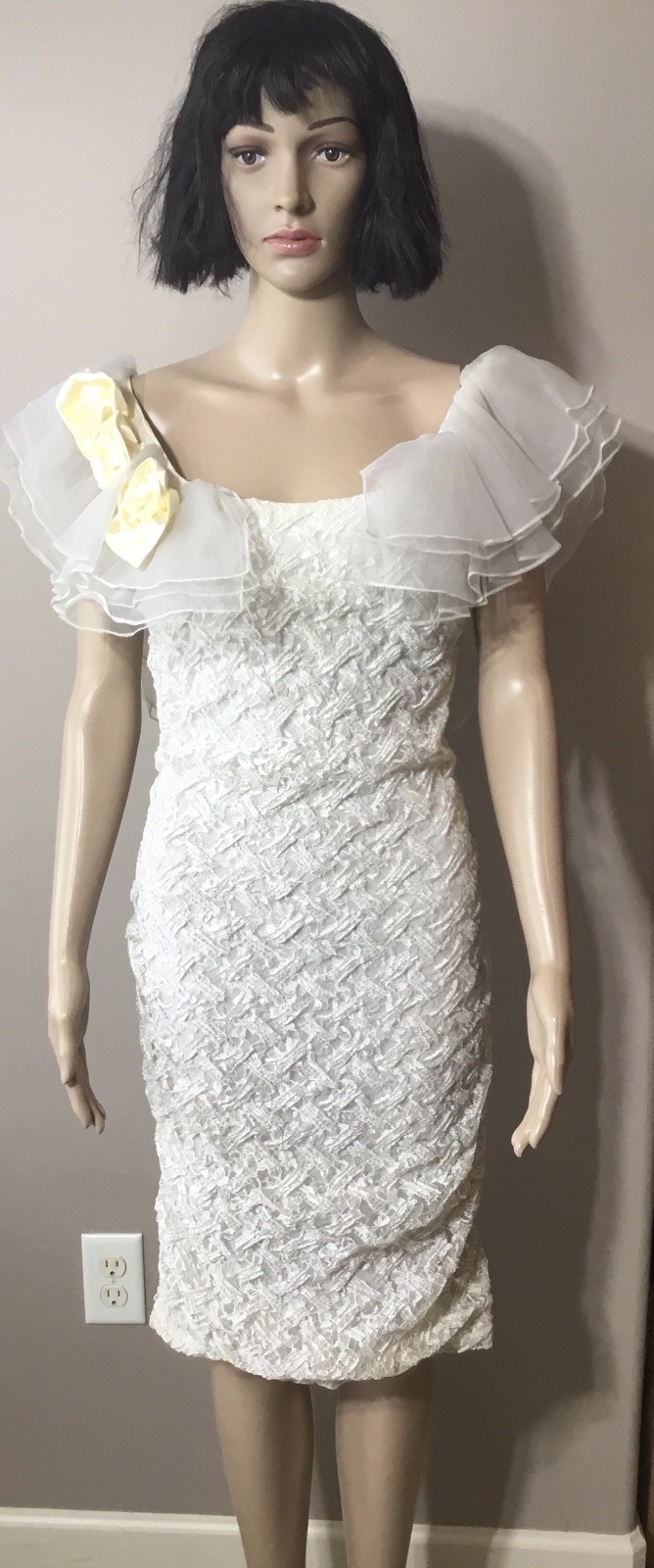 Midnight Glo Vintage 80s Prom Party Formal Dress sz 6 NWT