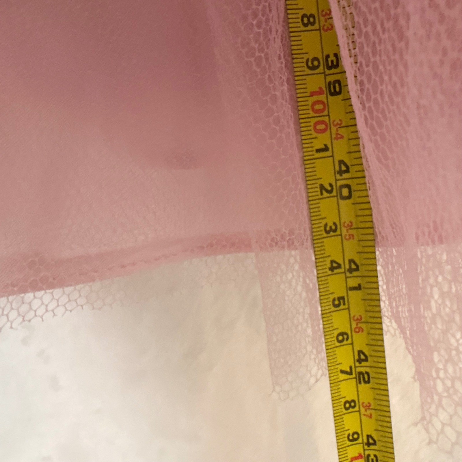 Vintage Lilac Tulle Off Shoulder Tea Length Party Dress Ruched 50s 24 Waist