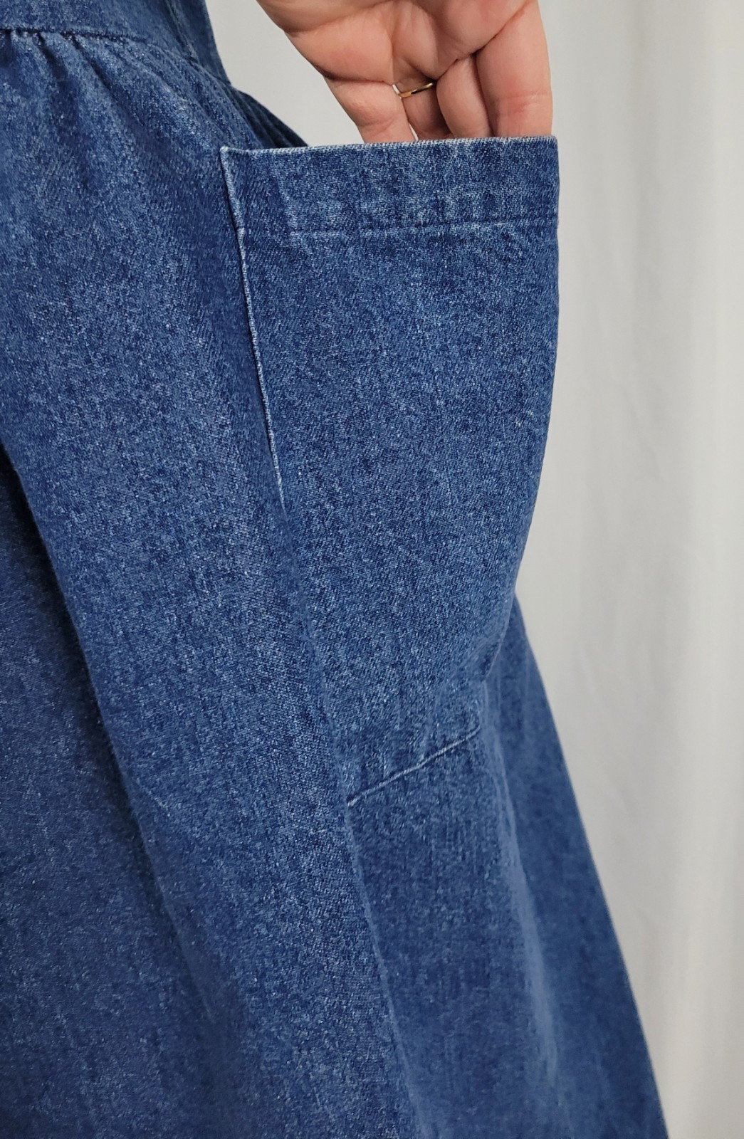Vintage You Too Babes Denim Jumper w Dropwaist & Pockets Size 13
