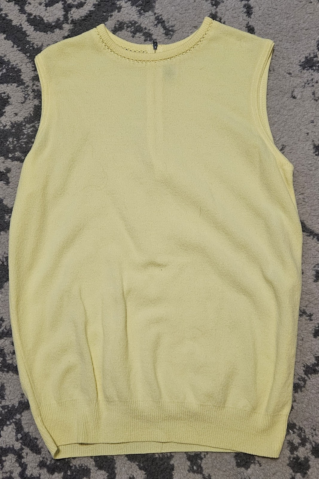 Vintage Fairfield She shells Yellow Sleeveless Top 60s 70s Size M