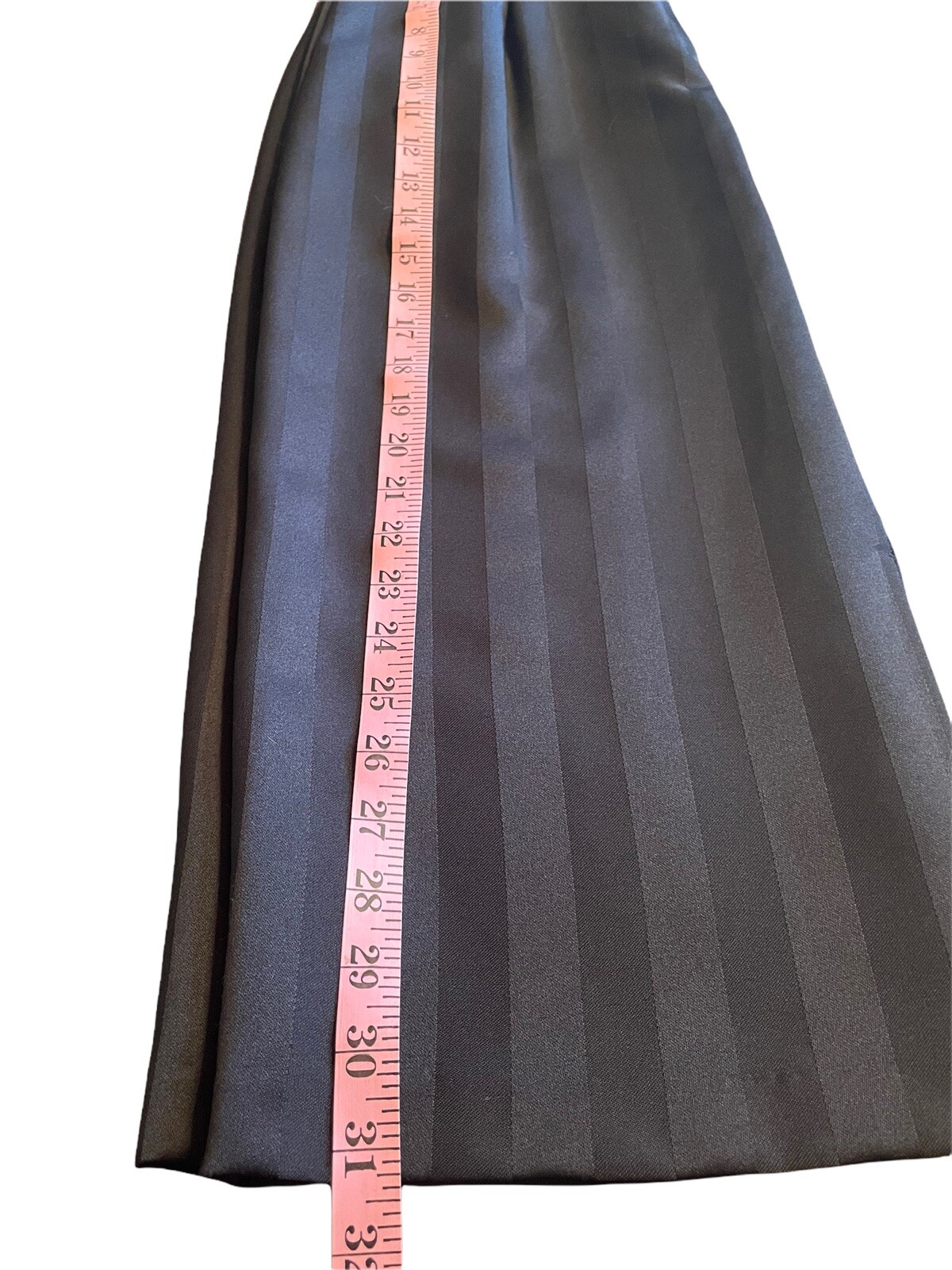 VINTAGE 80’s SKIRT BLACK Kayo of California Tuxedo Straight MIDI Slit Back Belt