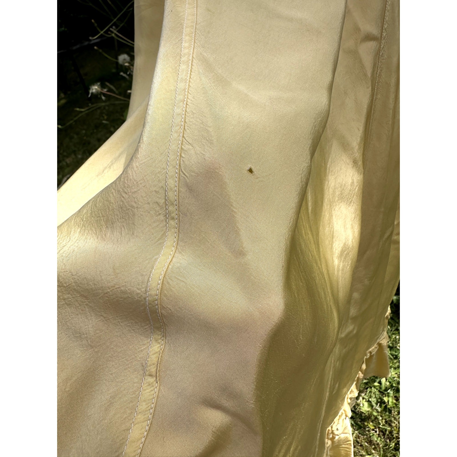 Antique 40s Buttercream Yellow slip dress Maxis SZ M/8 Soft Girl Coquette