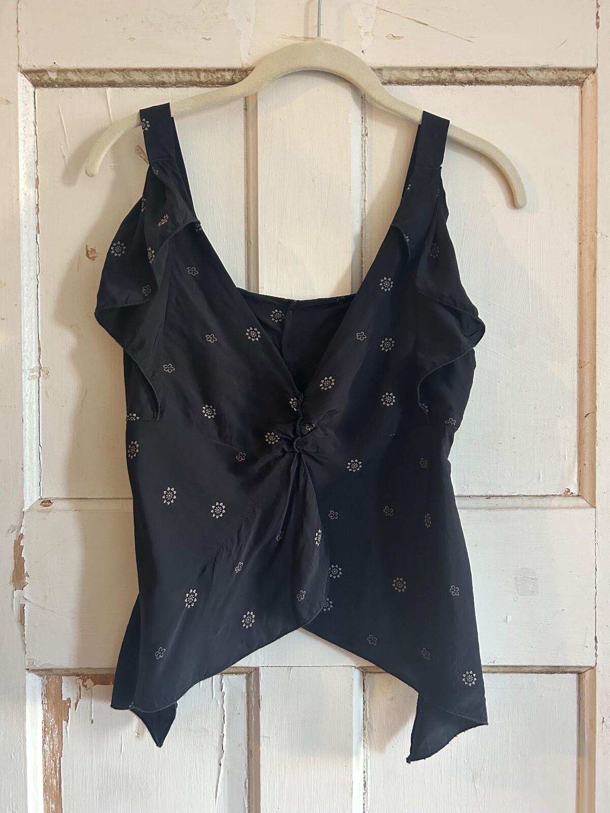 Vintage 90s MARITHE FRANCOIS GIRBAUD Handkerchief Tank Top Size: 27