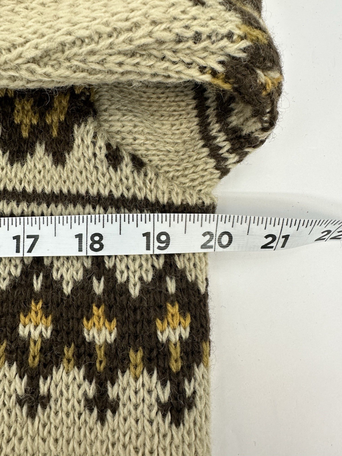 VTG Norlaender Women’s 100% Wool Nordic Fair Isle Button Cardigan Sweater L READ