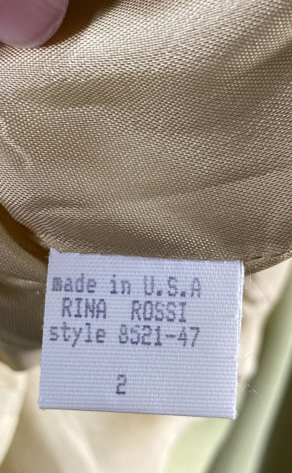 Rina Rossi Women’s Vintage Blazer Jacket Green Gold Filigree Buttons Sz 2