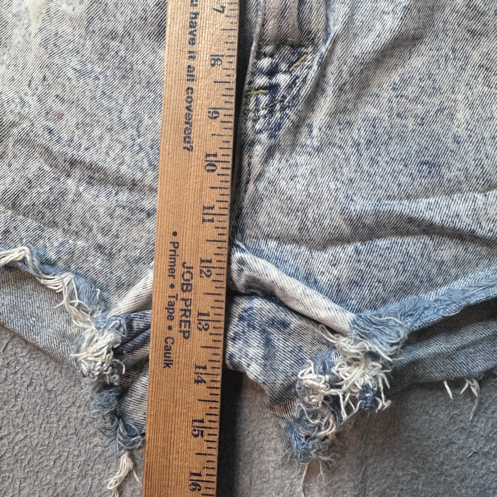 Vintage Rumble Seats Shorts Womens 11 Blue Acid Wash High Rise Denim Cut Offs