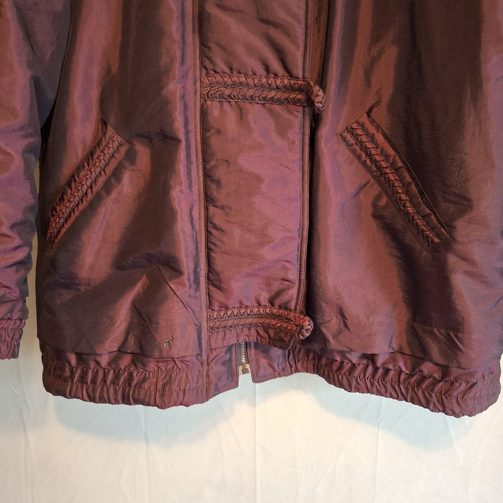 VTG 90’s Mainframe Burgundy 3x/4x Woman’s Parka Jacket with Dyed Fox fur hood