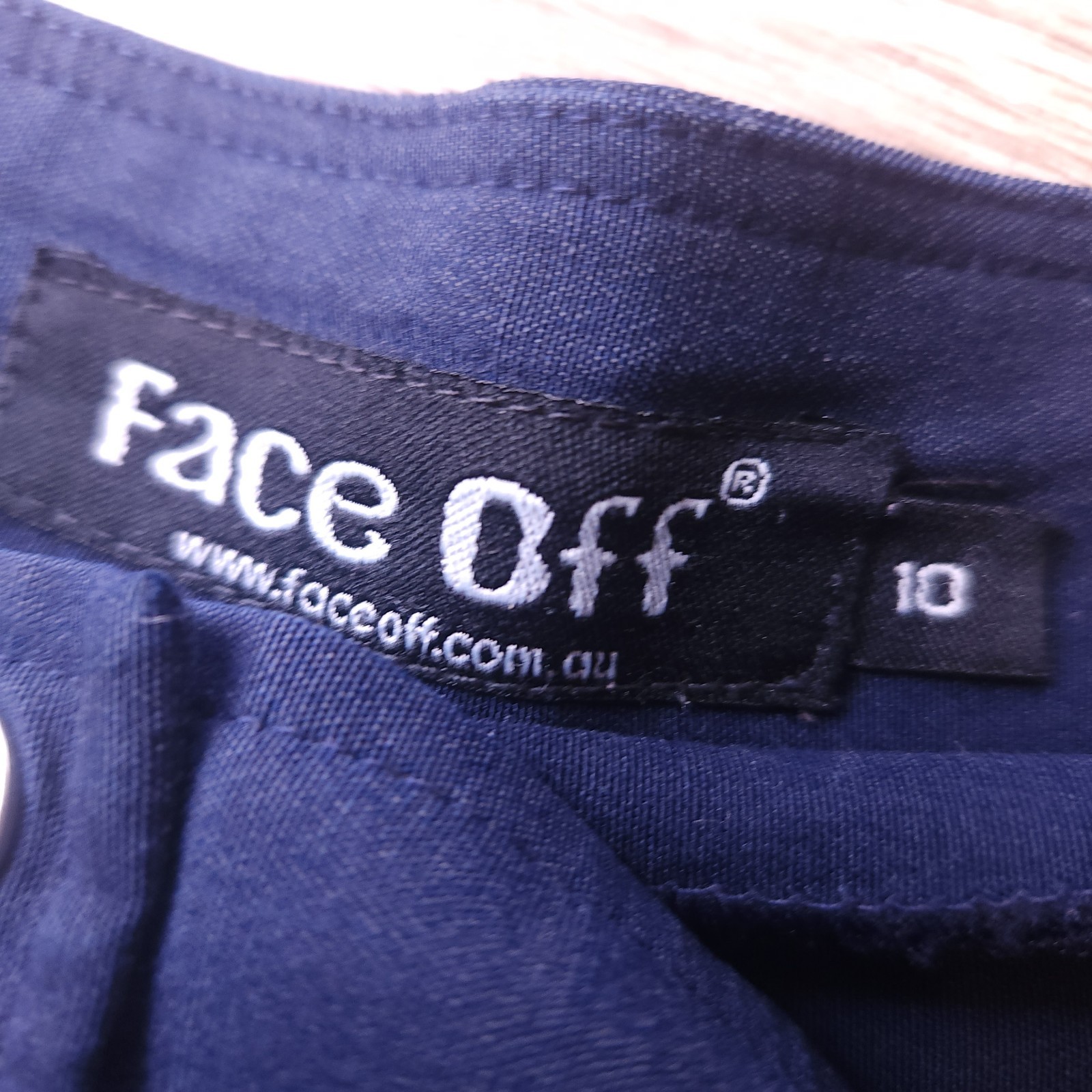 Face Off Y2K Flared Low Rise Blue Pants 10 Stretch Bell Bottoms Cyber punk Rave