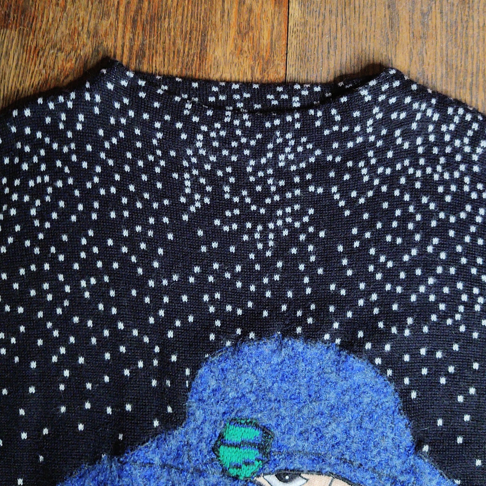 VTG 90s Tony Lambert Wool Blend Sweater Flapper In The Snow Women’s Small EUC