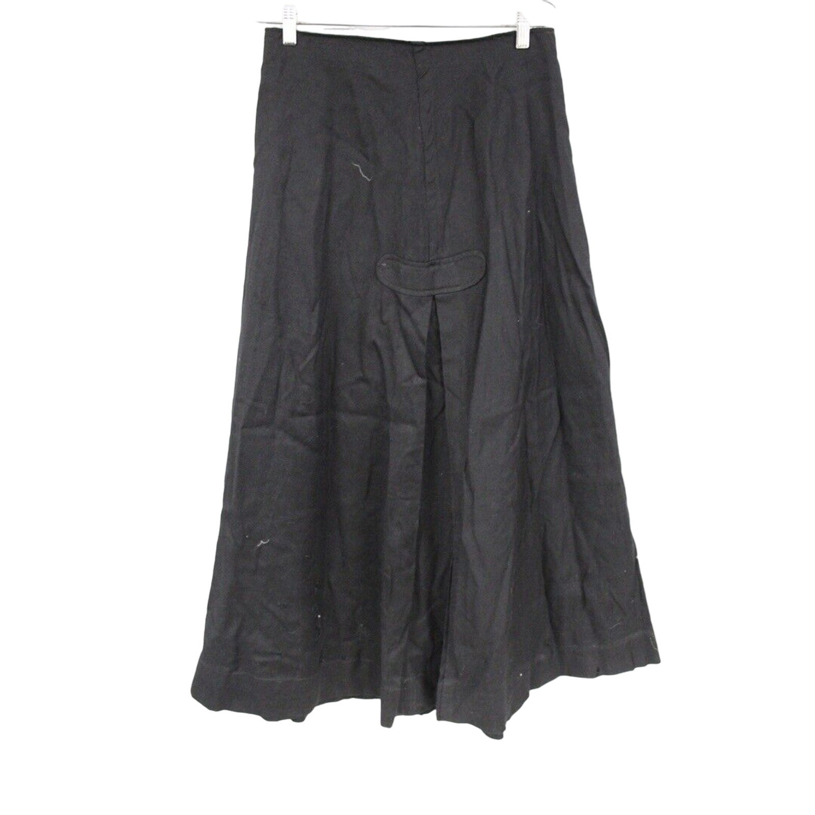 Antique 1890s John Wanamaker Black Wool Skirt Victorian Gothic Steampunk Sz S/M