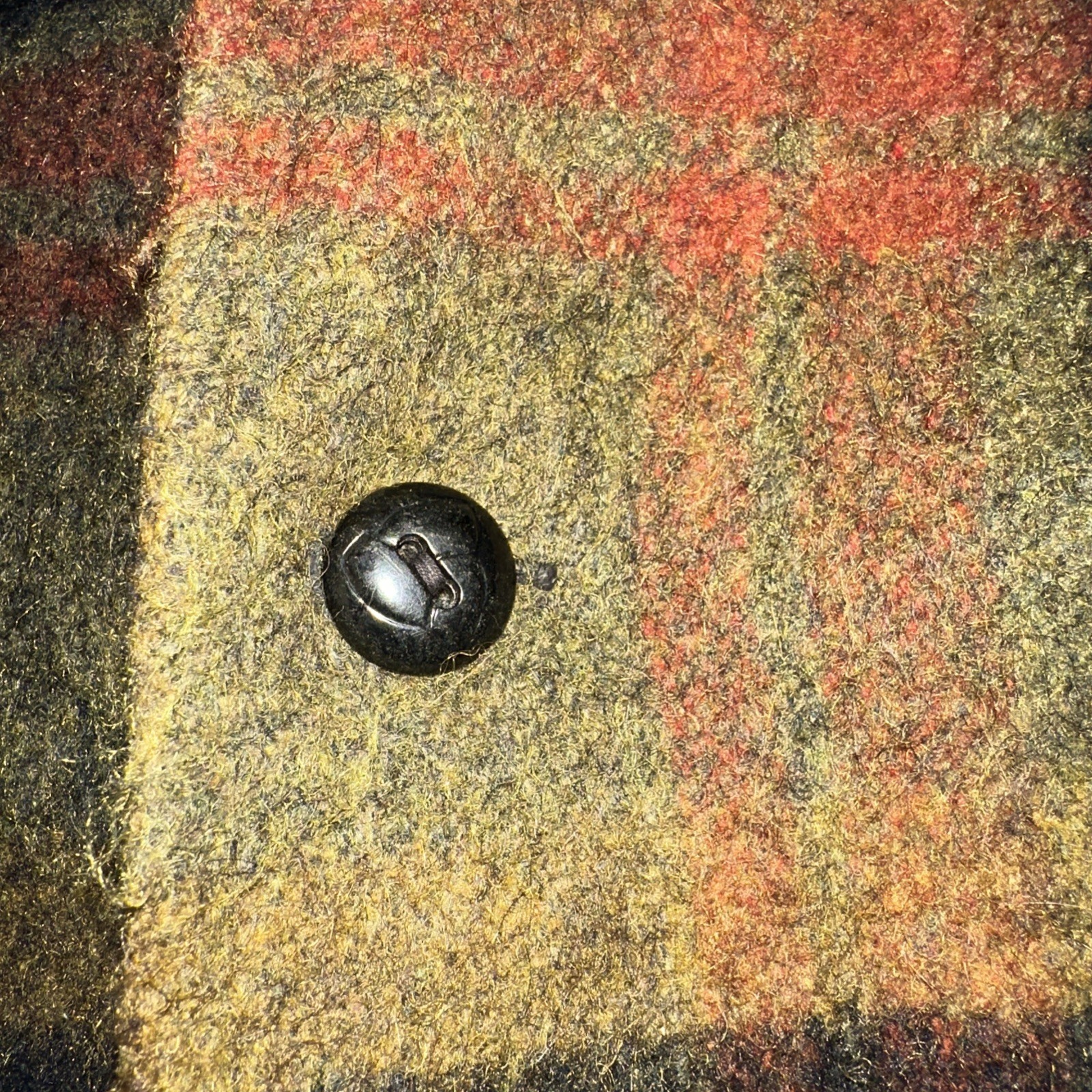 Vintage Wool Mohair Nylon Plaid Canadian Camper Coat Bell Shirt Men’s 54” Chest