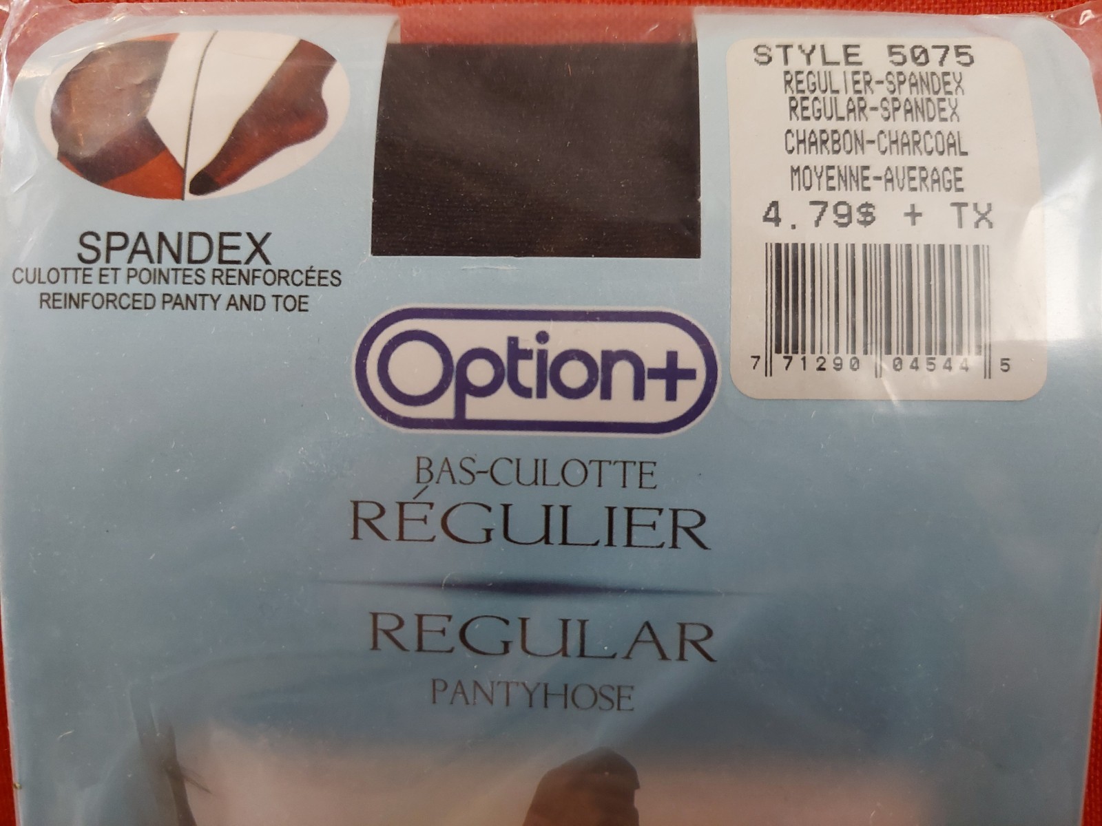 Vintage Pantyhose Option Regular Color Charcoal Size Average BBN1