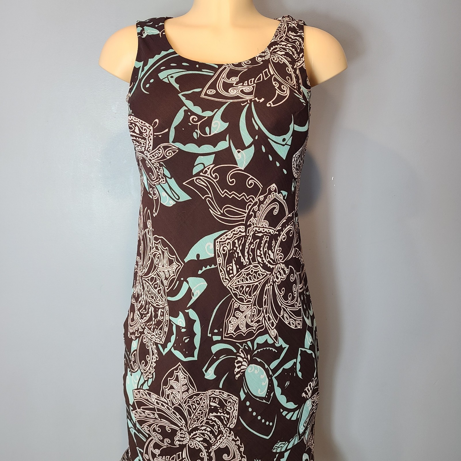 Vtg Expressions Y2K Retro Floral Dress Womens Sz Medium 90s Fairy Grunge Resort
