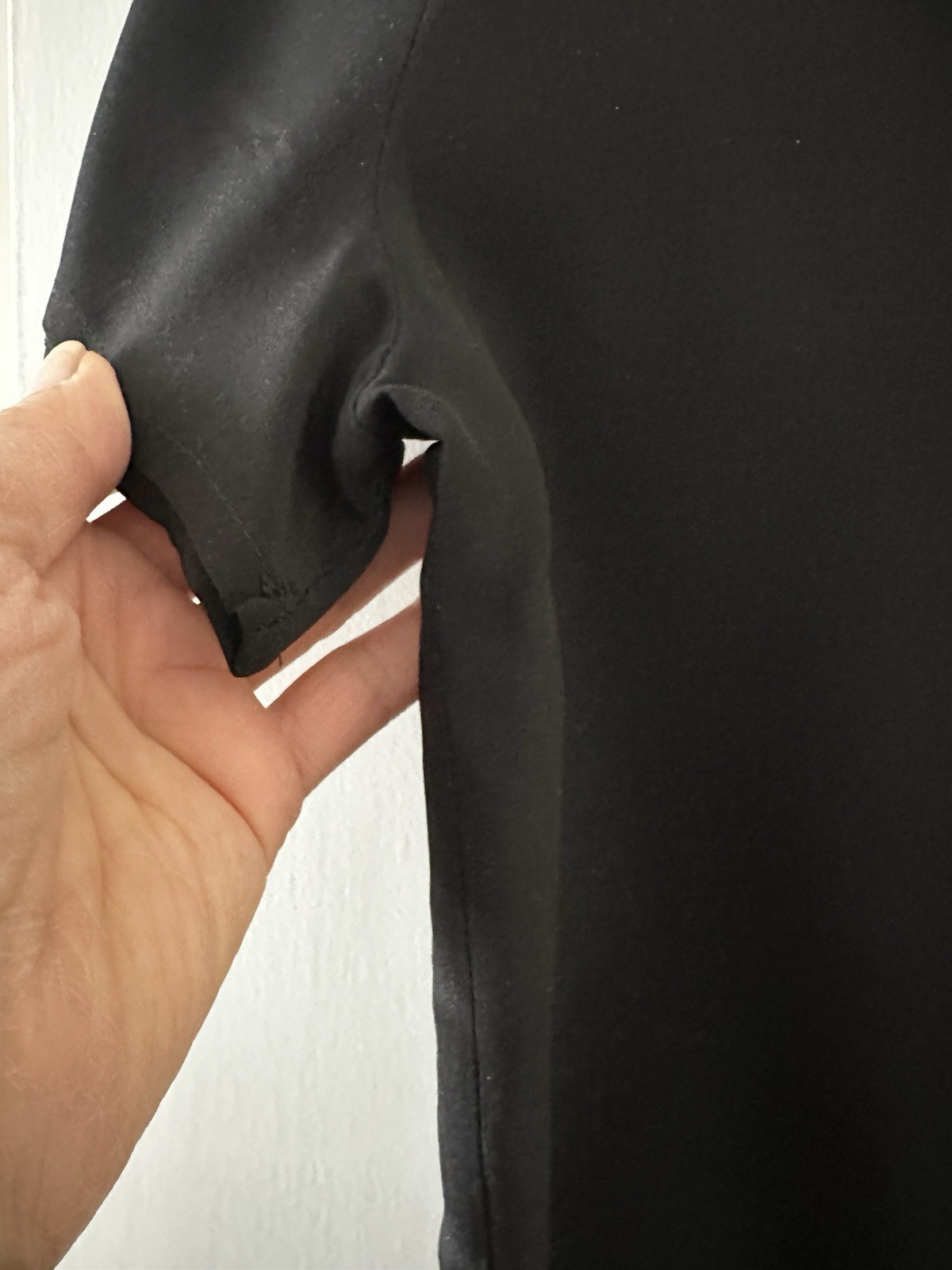 Hana Sung Vintage 100% Black Silk Box Blouse