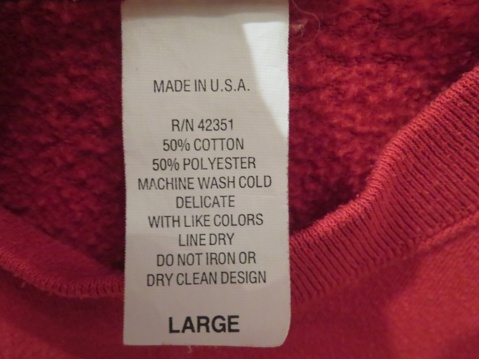VTG MBC Christmas Ornament Holiday Glitter Colorful Sweatshirt Red USA Made Sz L