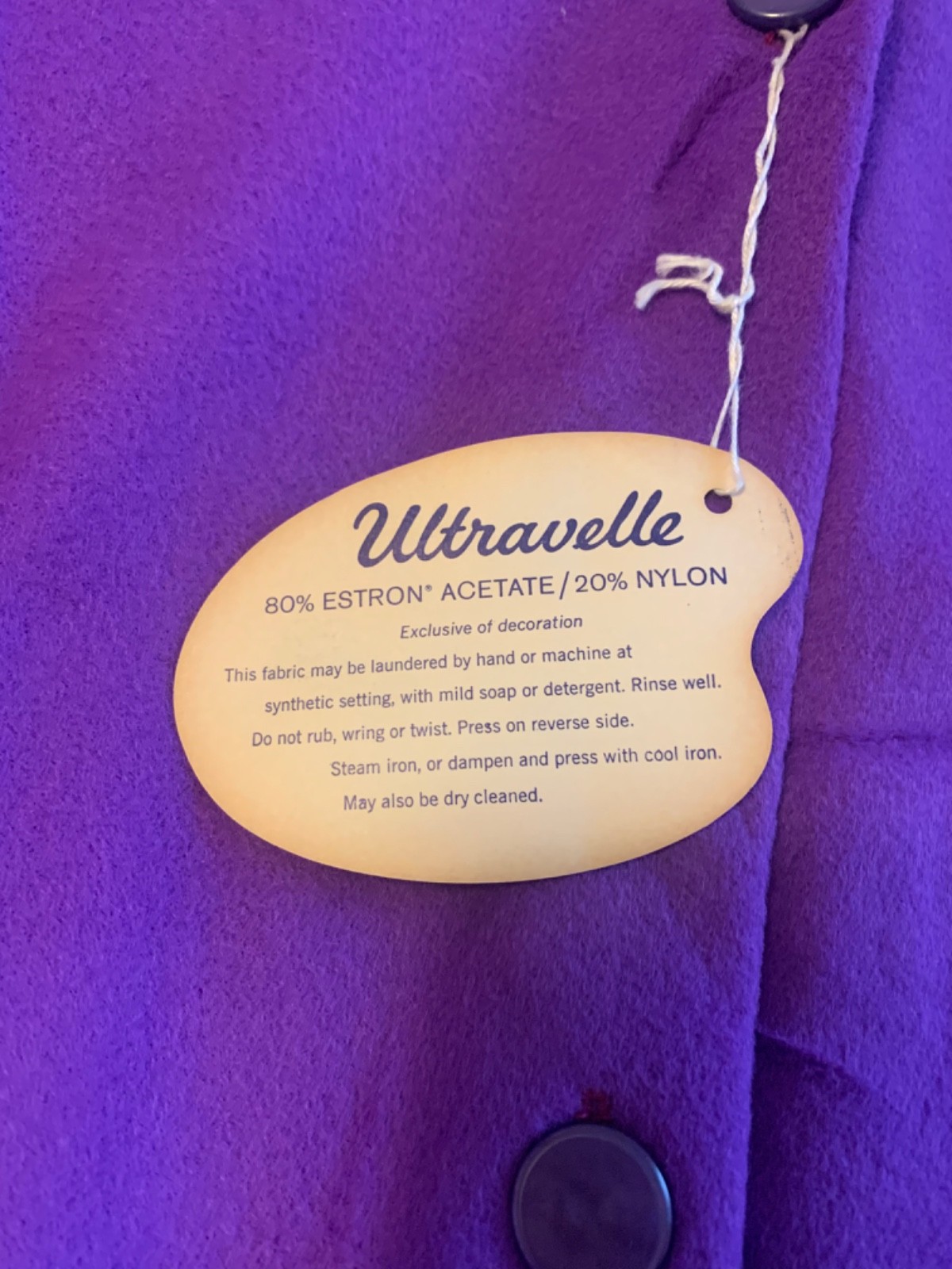 Vintage NWT “Hayes” Purple Grandmacore Women’s Housecoat w/ Lace Collar Warm