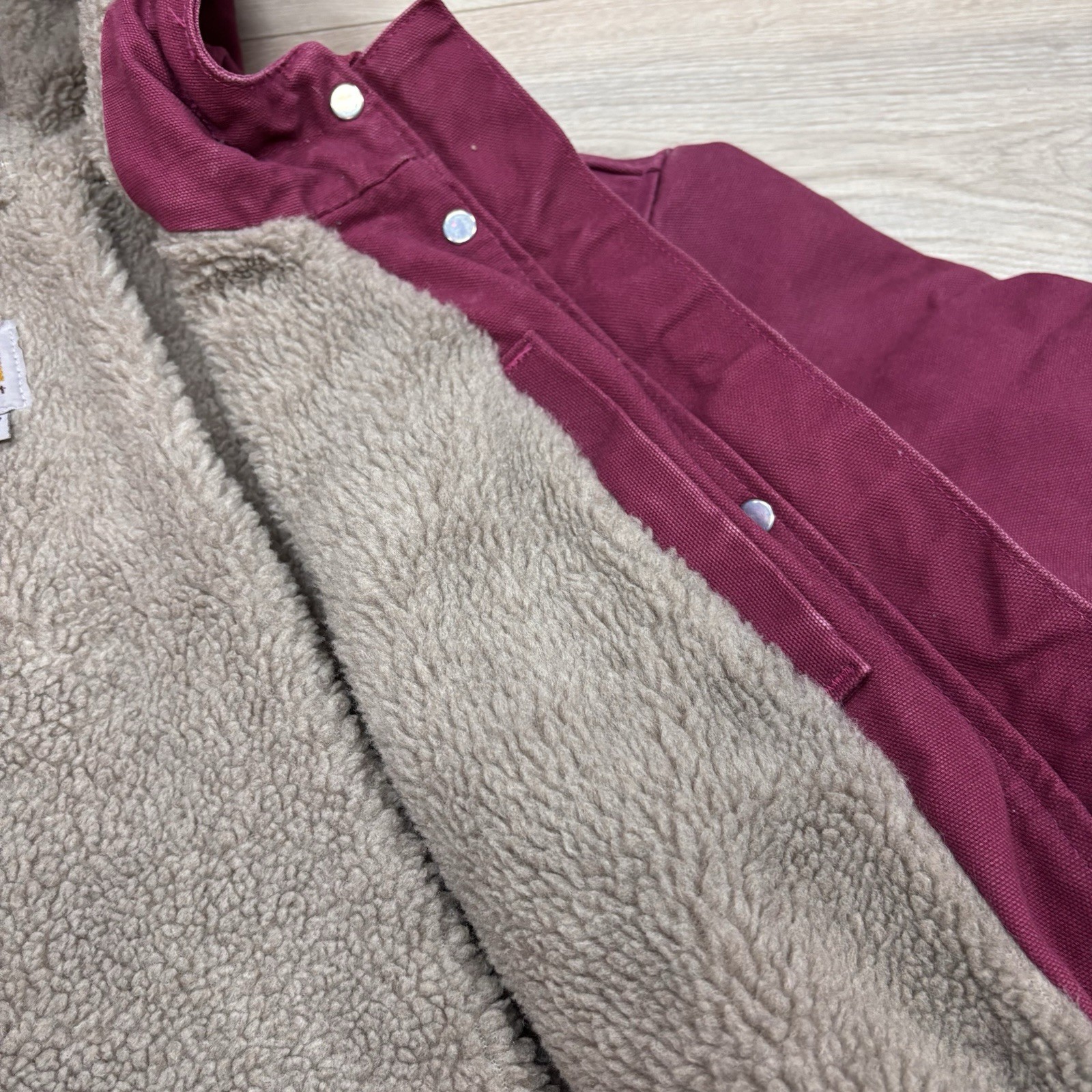 Pink/Purp VTG Y2K Carhartt Women’s Berkeley Hooded Sherpa Jacket, Size XXL (20)