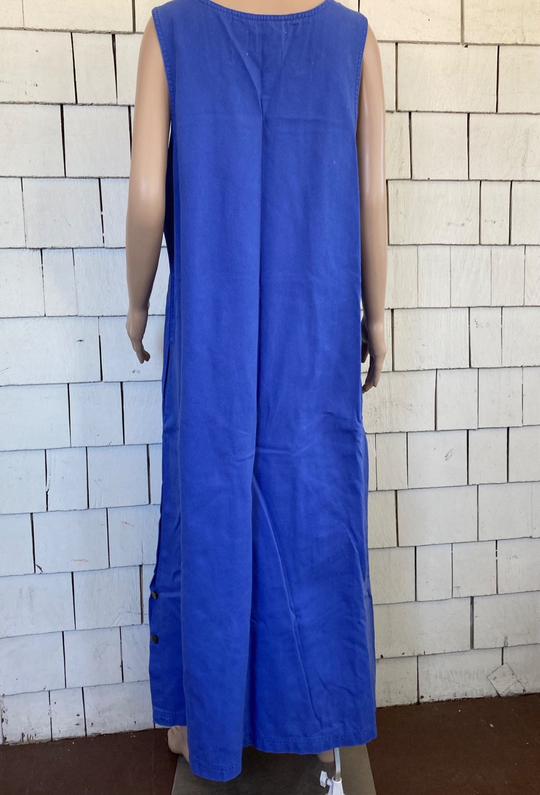 Vintage Boho Mandal Bay Maxi Dress with Embroidered Flowers Ladybugs Size Large