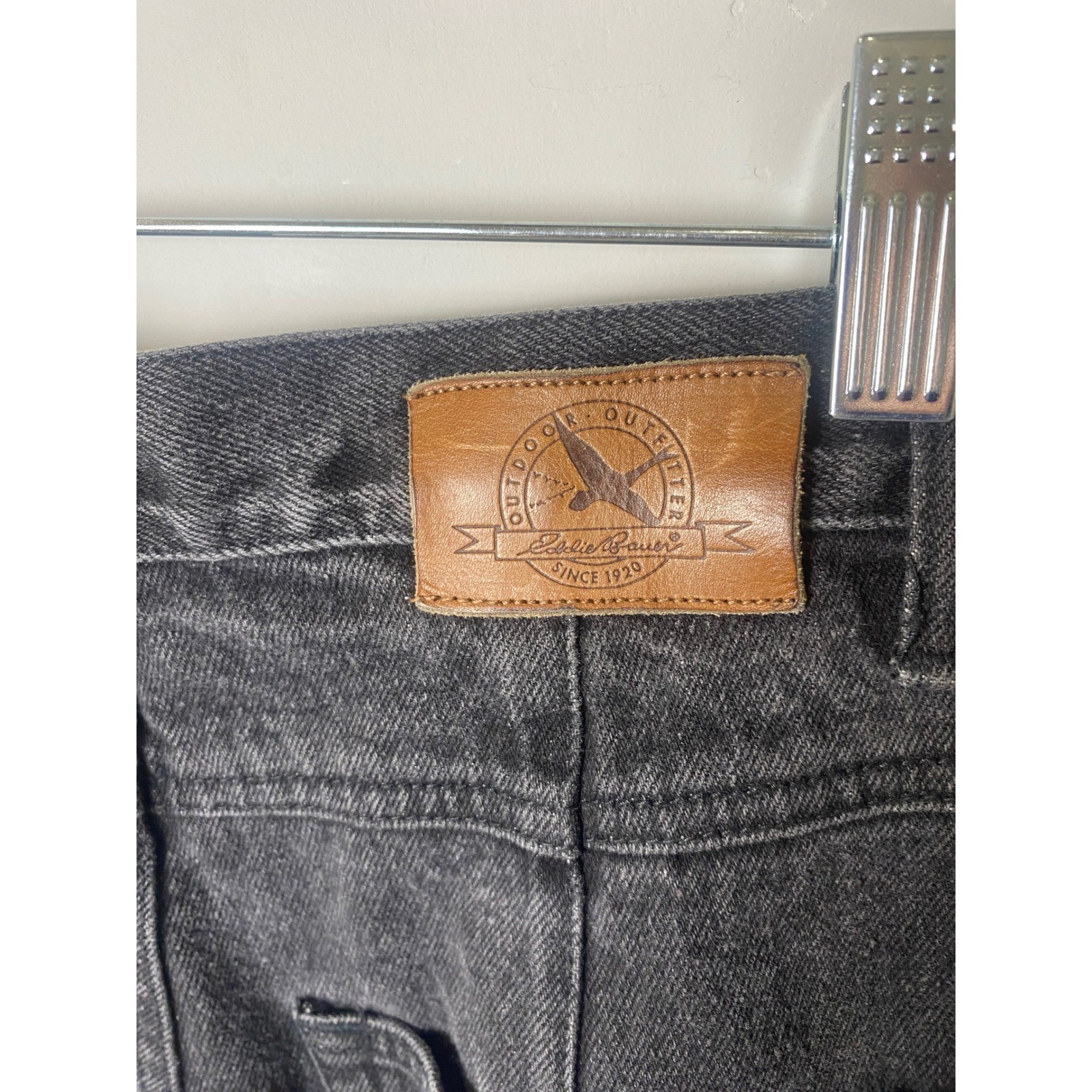 VTG Eddie Bauer Womens Pleated High Waist Tapered Mom Jeans Acid Wash Gray 10