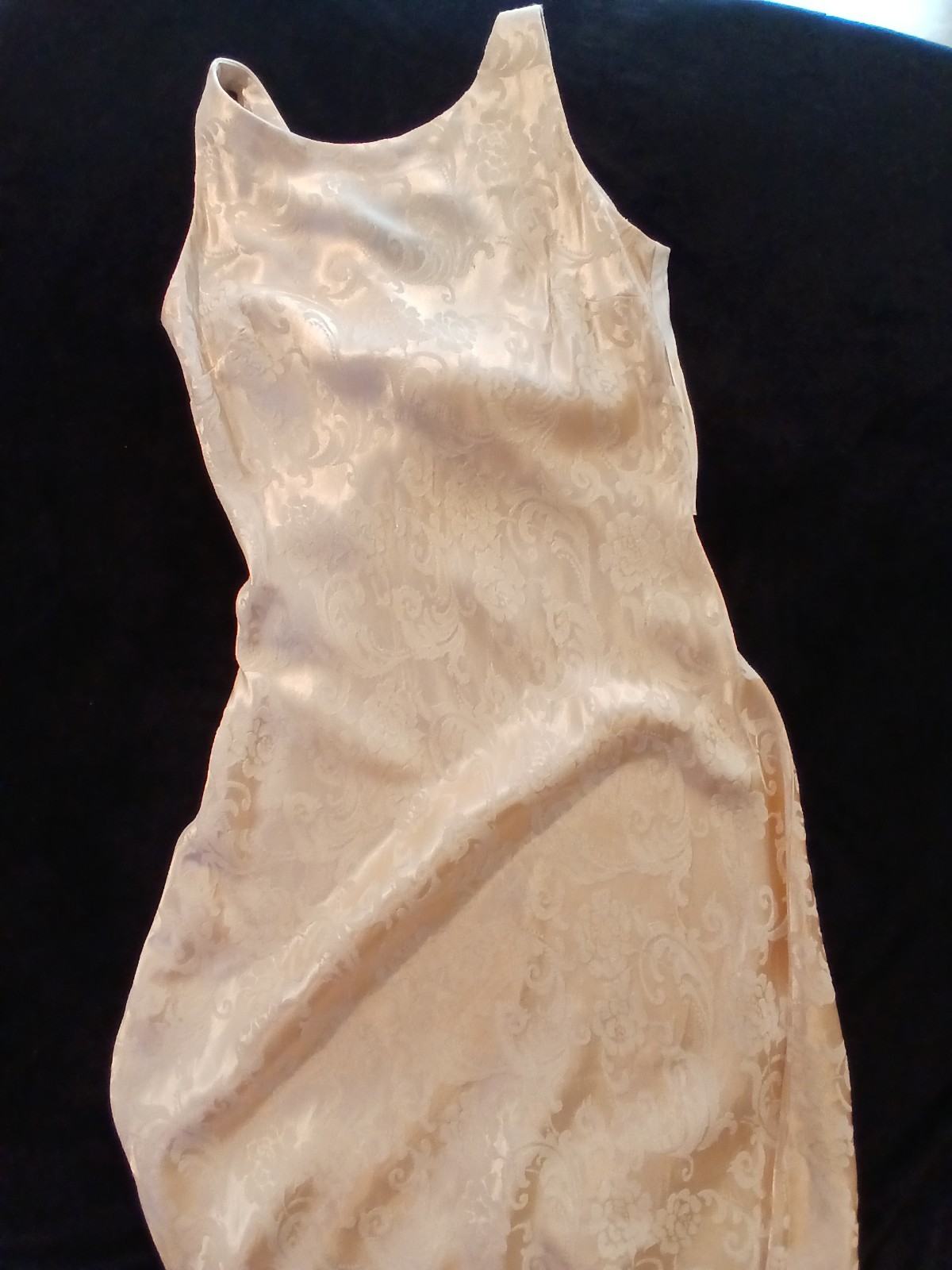 Vintage,Champagne Ivory Harlow Dresses Sleeveless Dress Size 10,tie in the back