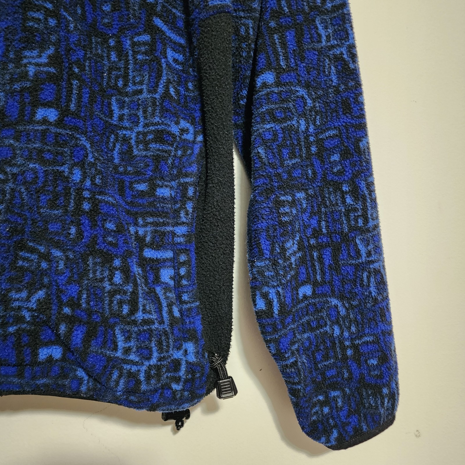 ​Vtg Timberland Performance Fleece Jacket Polartec Patterned Blue Geometric USA